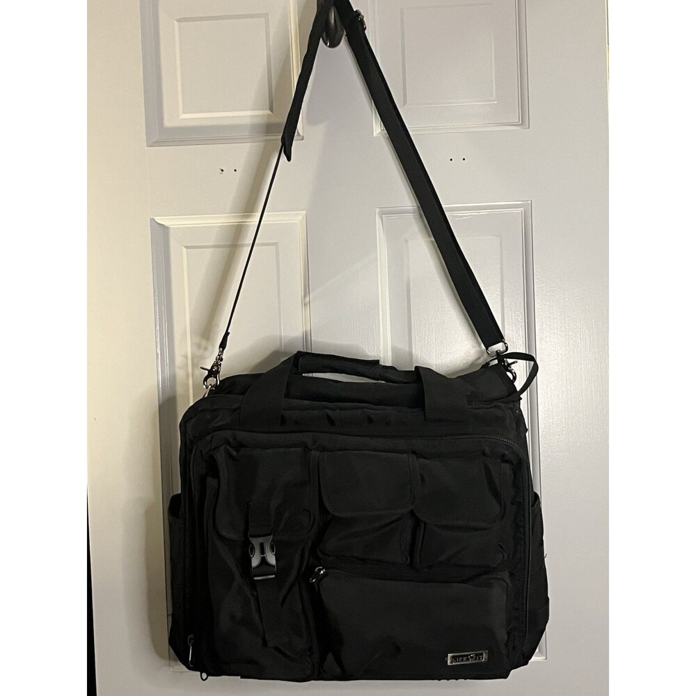 LifeWit Black Utility Tool Bag Multi Pocket Organizer Shoulder Strap Heavy Duty